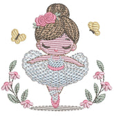 Elegant Ballerina Embroidery Design Pack – 7 Sizes - FineryEmbroidery